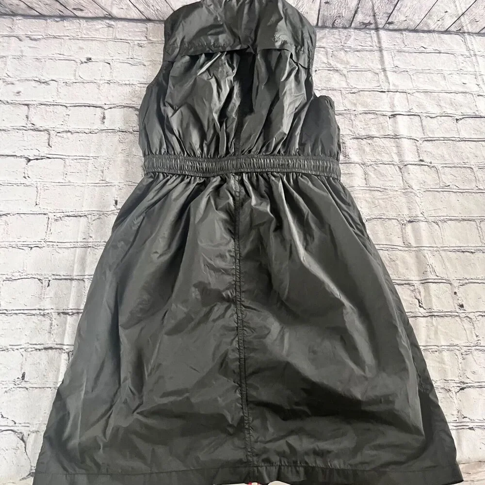 Hunter for Target Zip Front Packable Hood Drawstring Waist Mini Dress Nylon - Picture 5 of 5